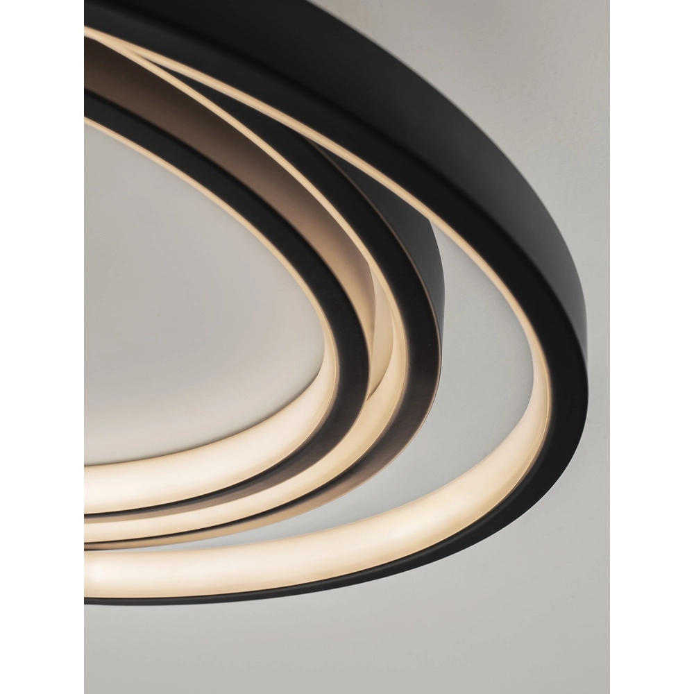 Ronde plafondlamp Arbor zwart Ø 44cm Lyora 5212017454928