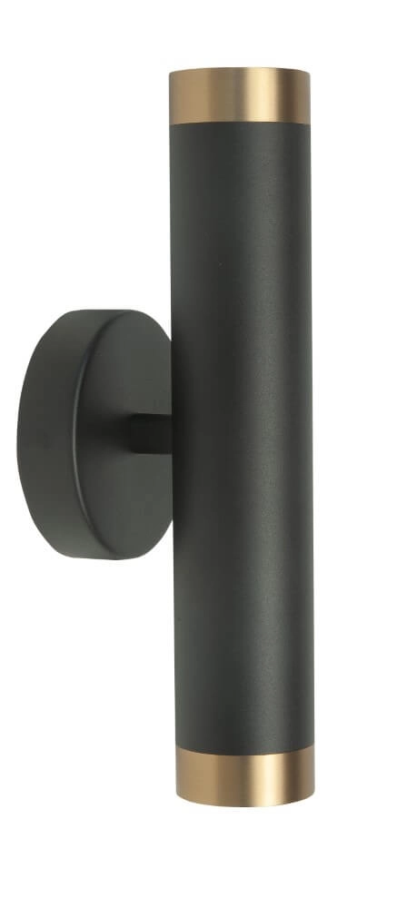 Zwart met gouden wandspot Perugia up & down