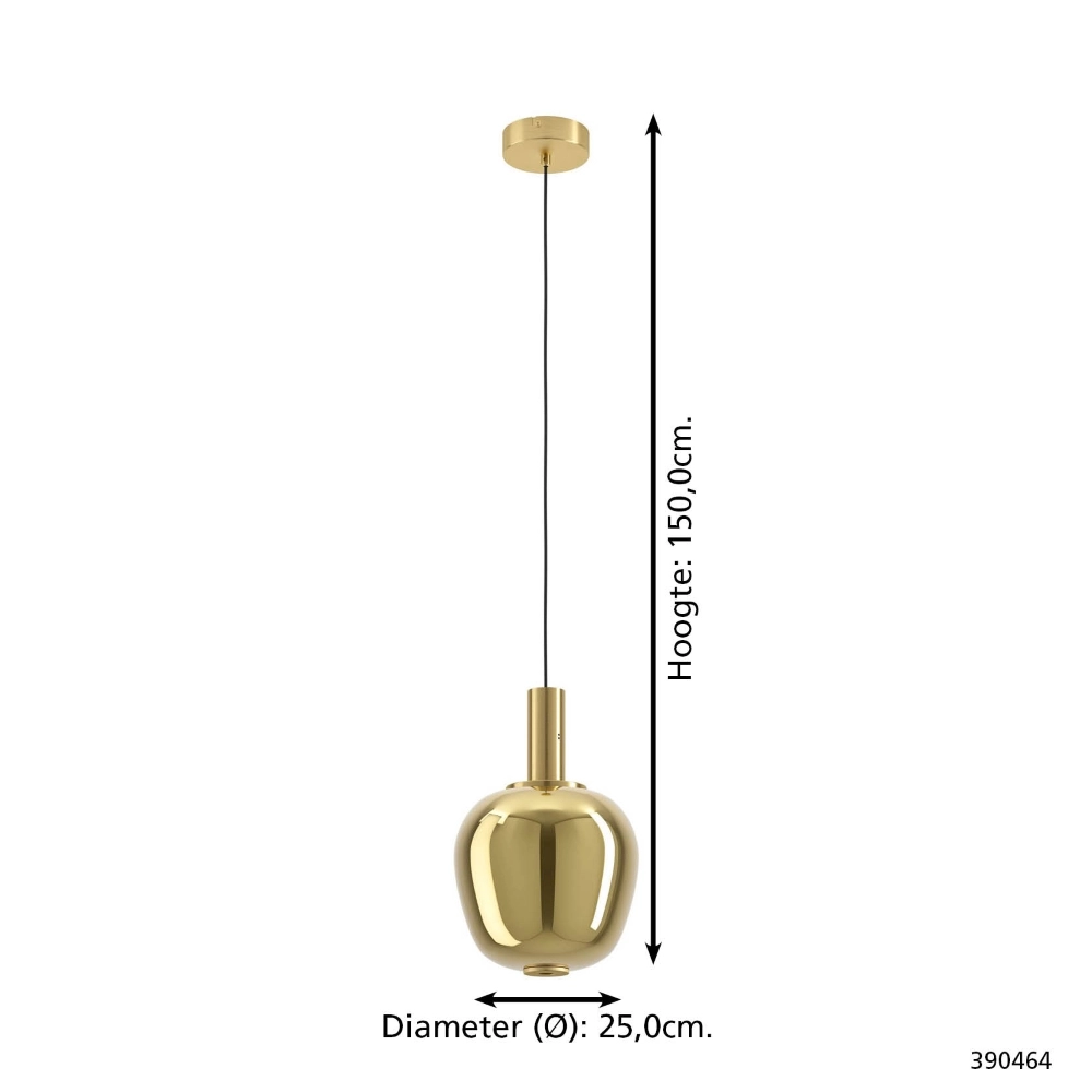 Design hanglamp Fruitera goud Ø 25cm Stars of Light 9008606360048