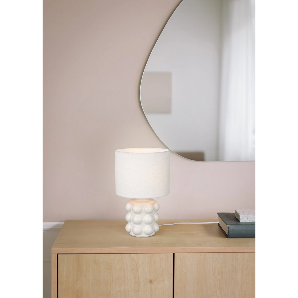 Tafellamp Kate wit Ø 20cm Trio 4017807662535