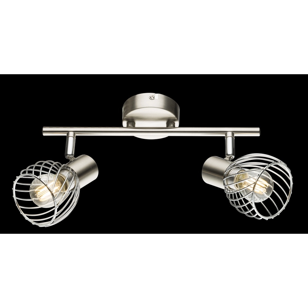 Plafondlamp Texas 2-lichts nikkel Globo 9007371359899