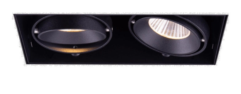 Trimless inbouwspot Trofa 2-lichts zwart Trimless inbouwspot Trofa 2-lichts zwart