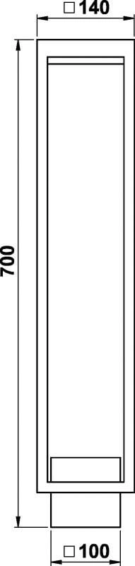 Tuinverlichting vierkant Poast 70cm - wit Albert 4007235822809