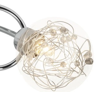 Design plafondlamp Joya 3-lichts grijs Brilliant 4004353216077