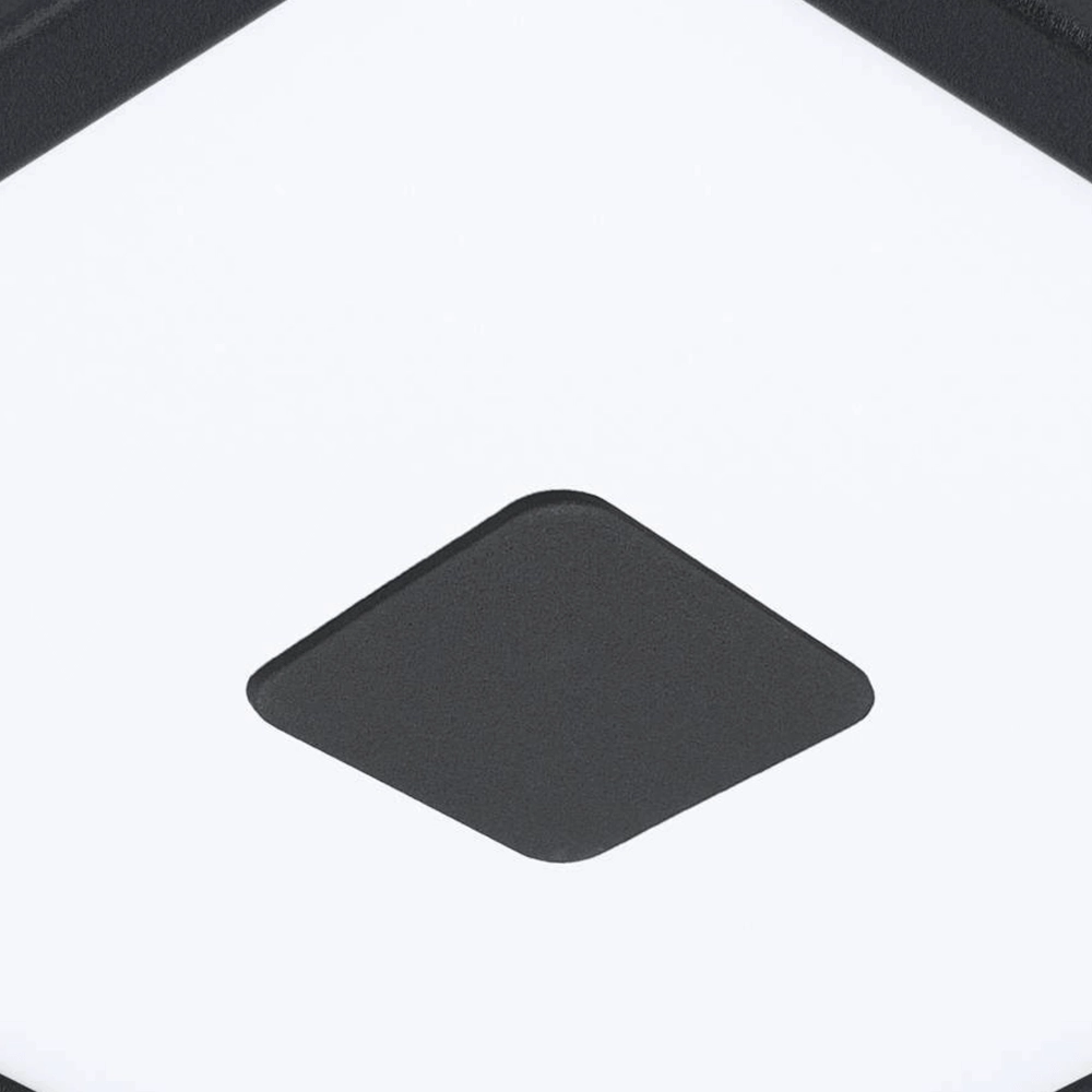 Vierkante plafondlamp Iphias 2 IP44 zwart Eglo 9008606232611