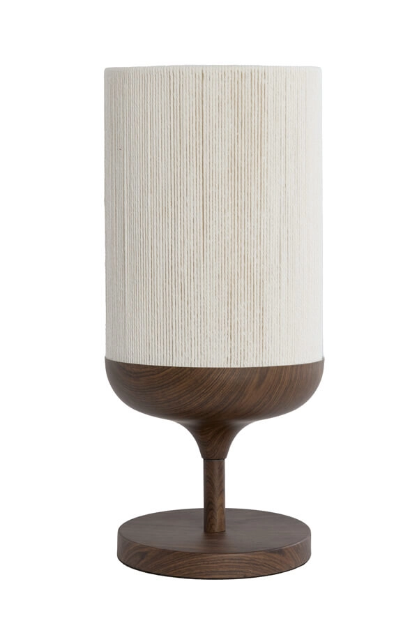 Tafellamp Dania donkere hout print Light & Living 8717807759599