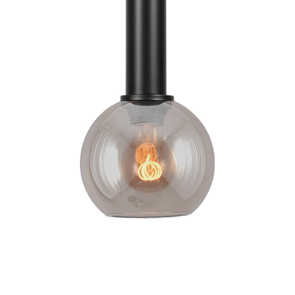 Hanglamp Ø 15cm Bella 2 Zwart met goud glas Masterlight 8718121334288