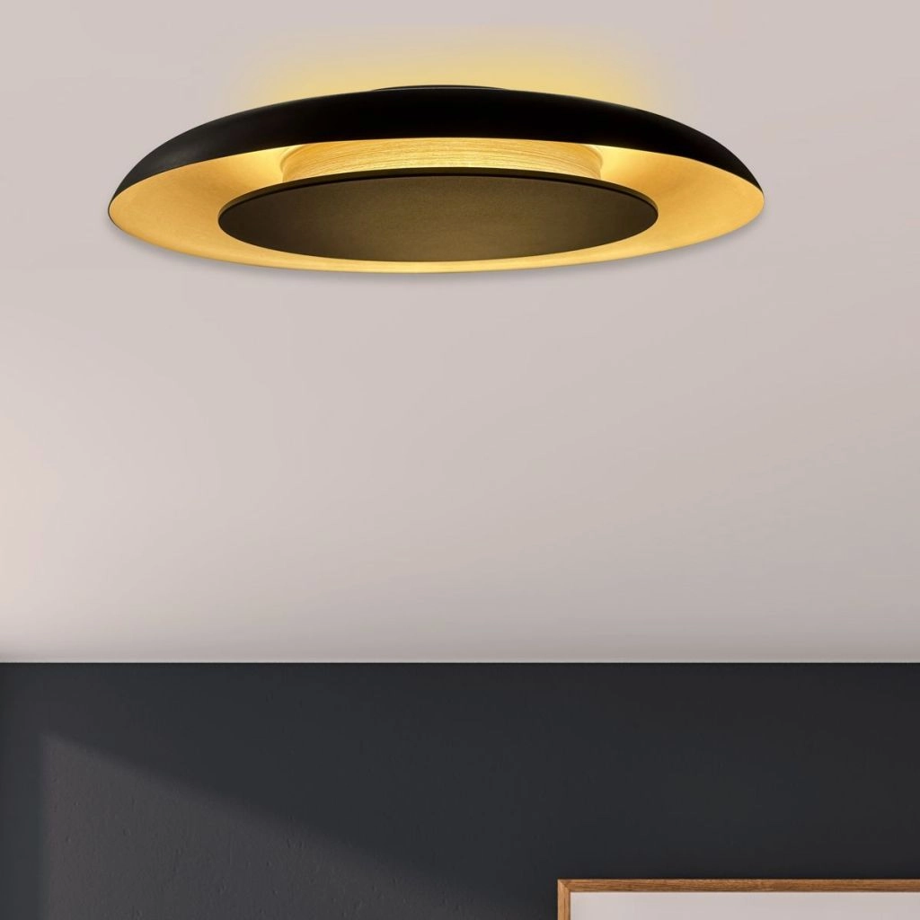 Moderne plafondlamp Golden Veil zwart met goud Steinhauer 8712746186772