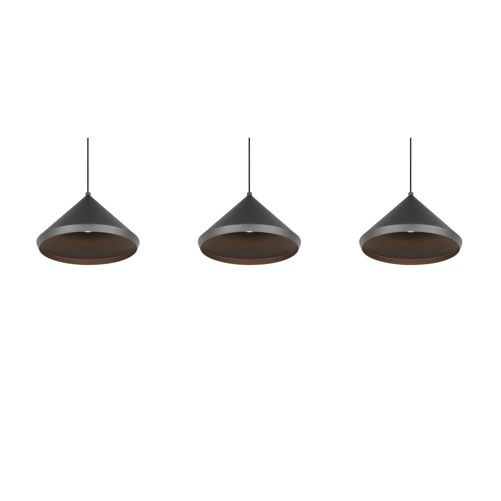 3-lichts hanglamp Laguna zwart Trio 4017807667646