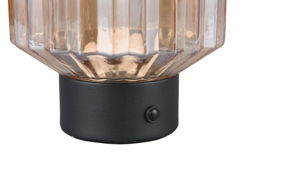 Oplaadbaar tafellampje Lord met amber glas Trio 4017807601886