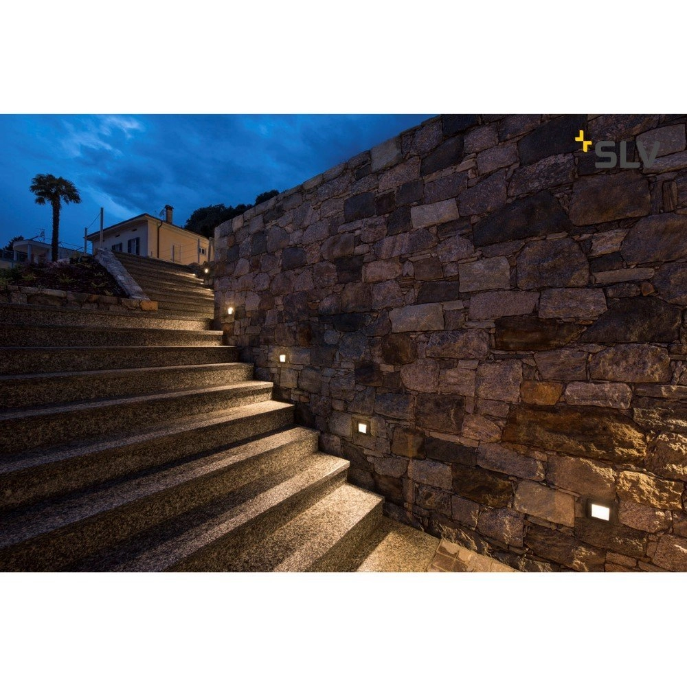 Inbouwlamp vierkant Downunder Out S led antraciet SLV 4024163148092
