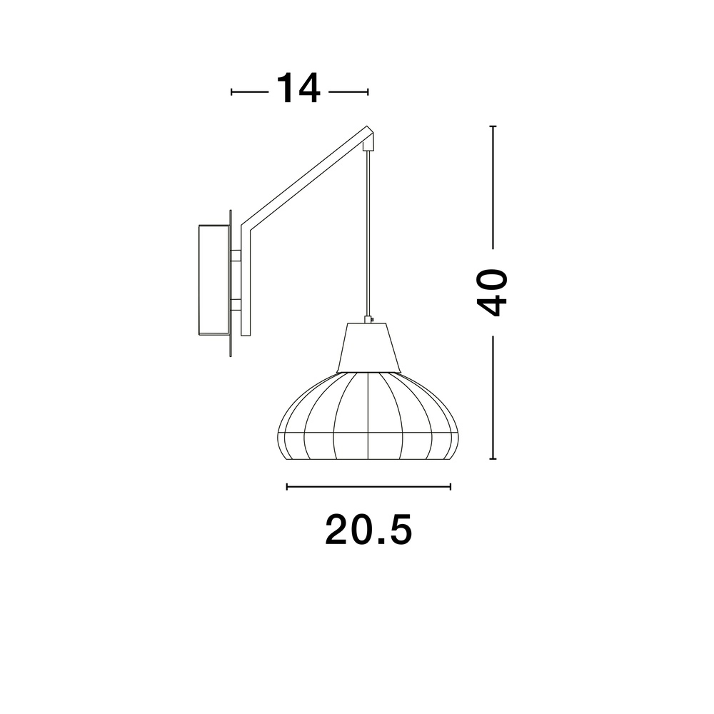 Wandlamp Fado zwart Lyora 5212017453020