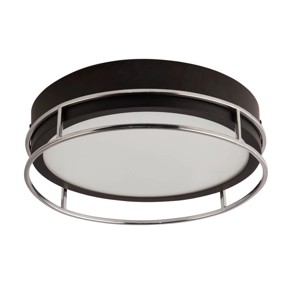 Design plafondlamp Pheonix Ø 30cm zwart met zilver Design plafondlamp Pheonix Ø 30cm zwart met zilver