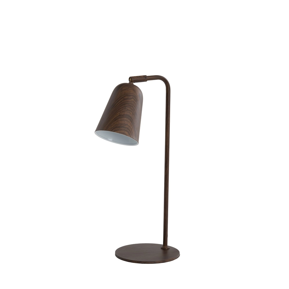 Bureaulamp Salomo met walnoot houtlook