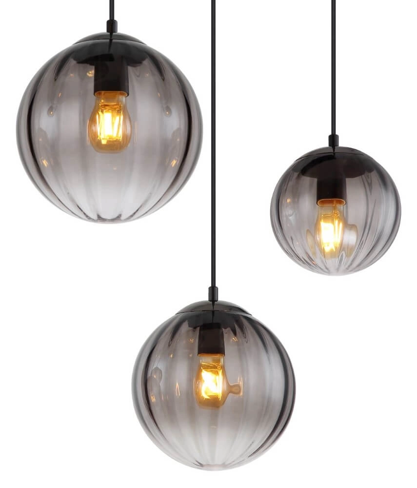 6-lichts hanglamp Dallerta smoke glas Globo 9007371455560