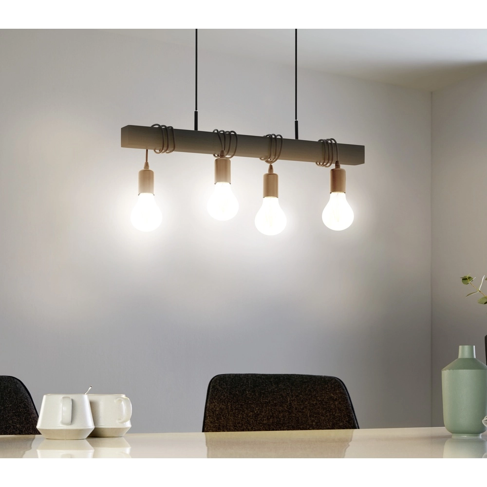 4-lichts hanglamp Townshend zwart - E27 Eglo 9002759440619