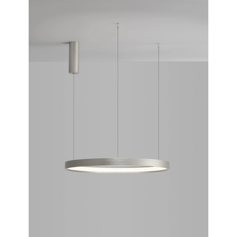 Ronde hanglamp Perrine zilvergrijs Ø 60cm Lyora 5212017438430