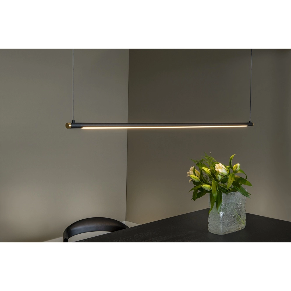 Strakke hanglamp Marnik zwart 150cm Premium by Lucide 5411212421210