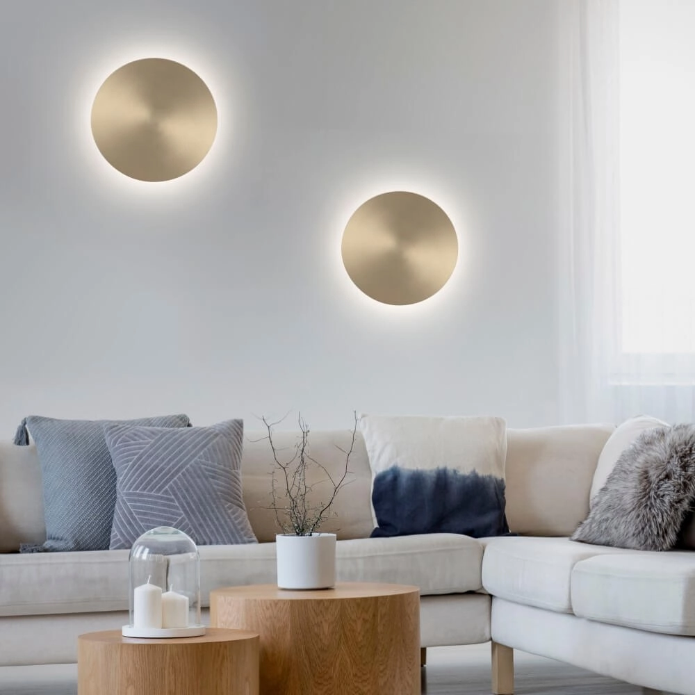 Design wandlamp Akku Puntua Ø 25cm messing Paul Neuhaus 4012248372524