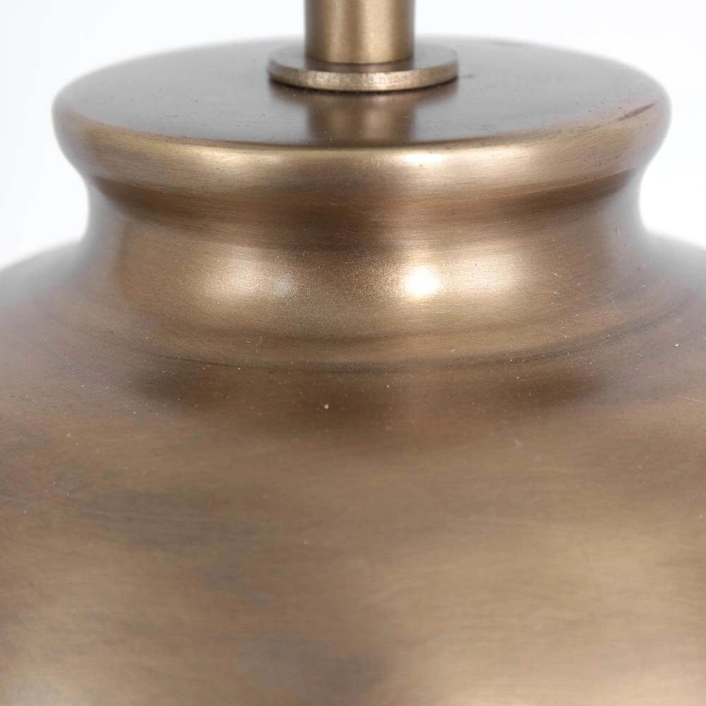 Tafellamp Brass brons met zwarte kap Steinhauer 8712746175578