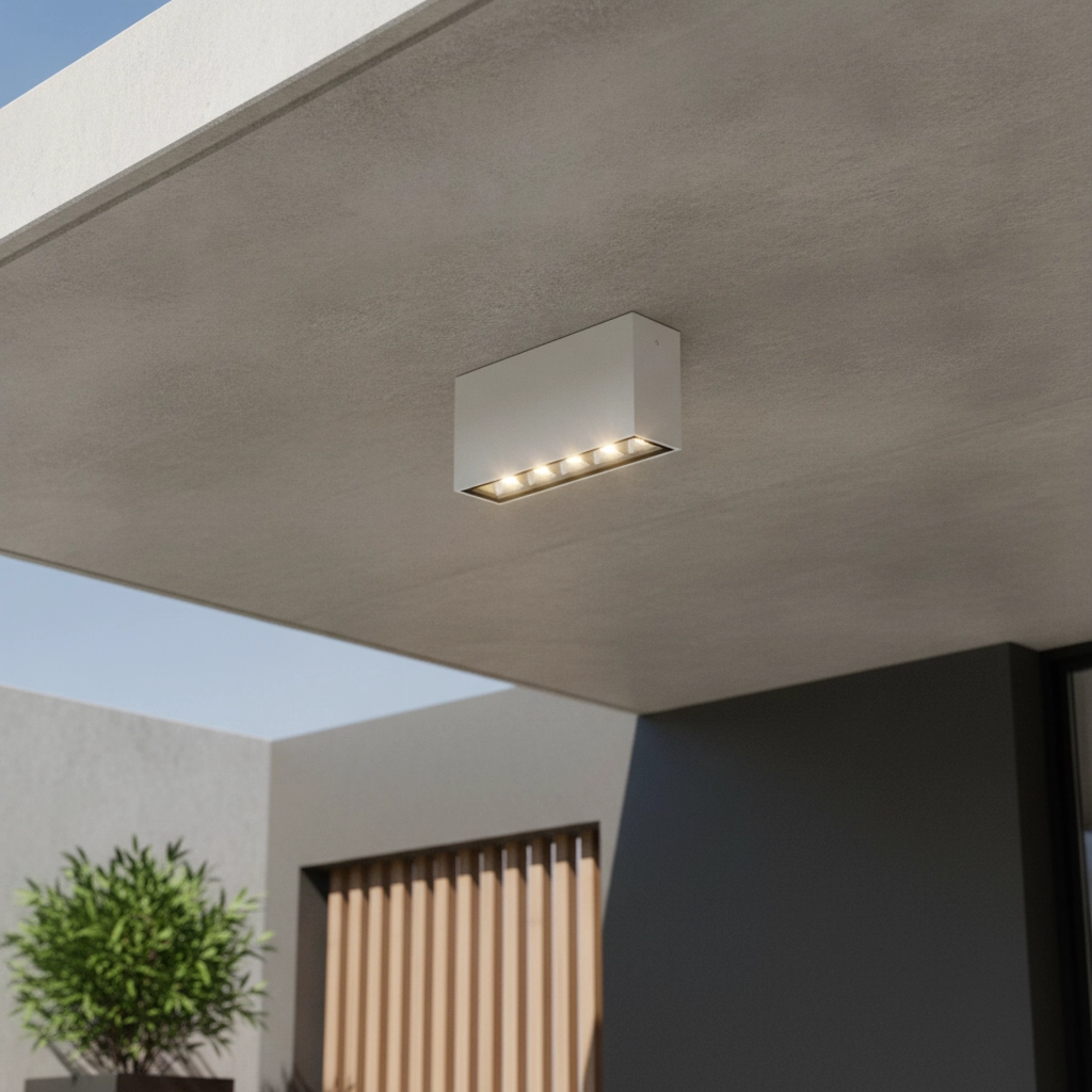 Plafondlamp Jax rechthoek wit