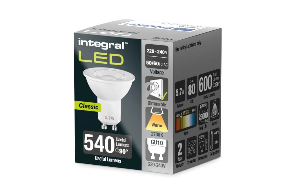 Ledspot 5.7W - GU10 - 600lm - 2700K 36° Lyora 5055788255567