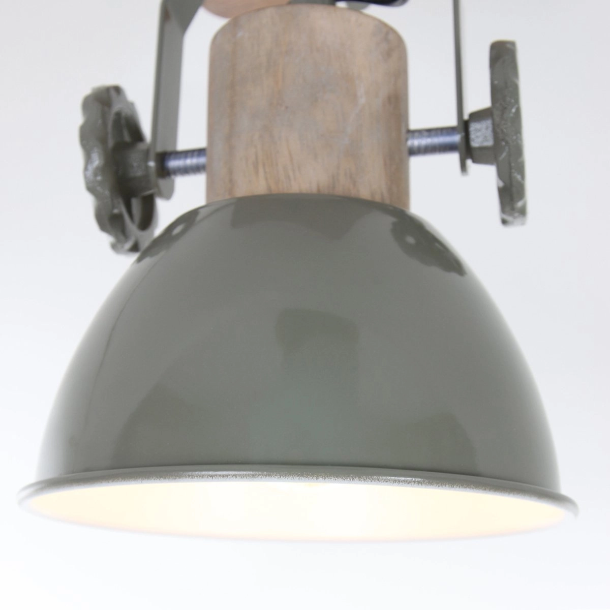 Retro wandlamp Gearwood retro groen met houtbruin Steinhauer 8712746122701