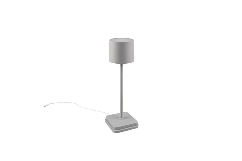 Oplaadbare tafellamp Fernandez grijs buiten Trio 4017807564341