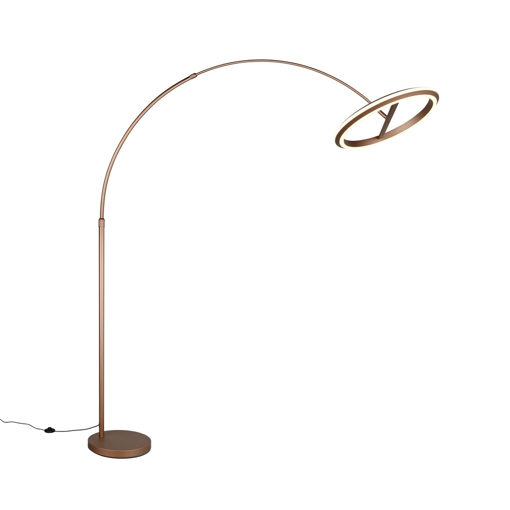 Vloerlamp Amador mokka bruin Trio 4017807688177