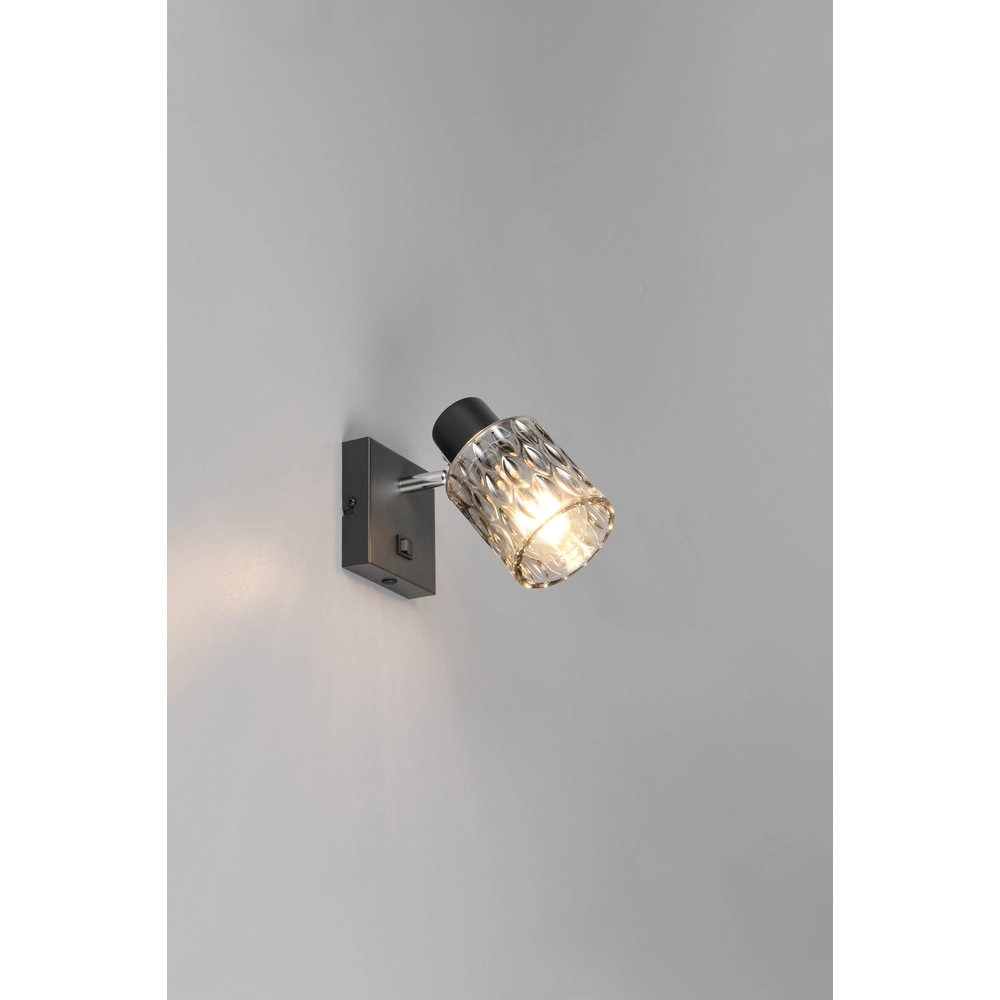 Wandlampje Jack zwart met schakelaar Trio 4017807643855