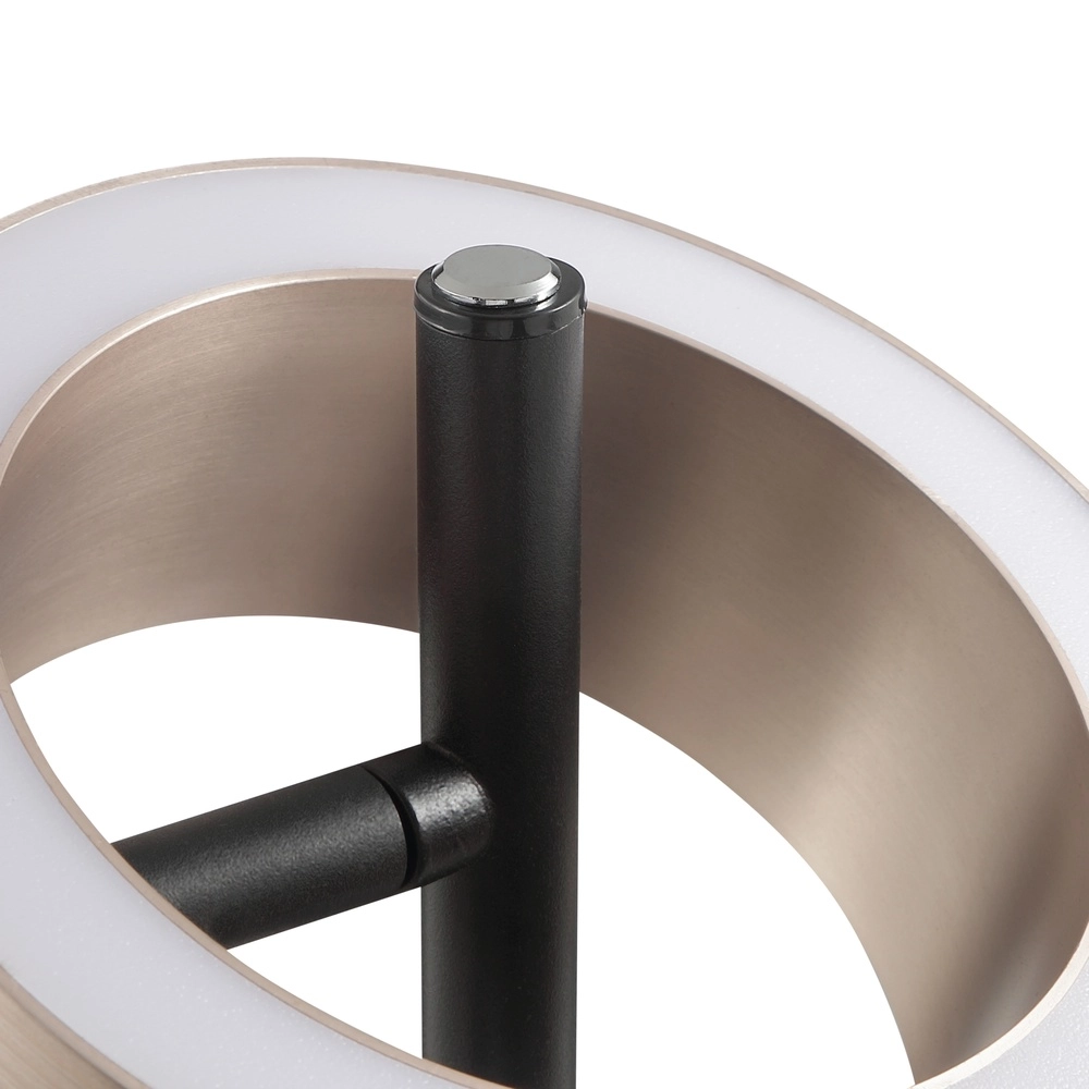 Design vloerlamp Axion zwart met bruin Brilliant 4004353477171