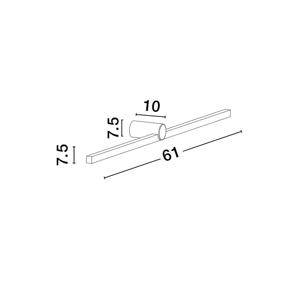 Design wandlamp Breggo zwart 61cm Lyora 5212017447401