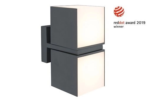 Design wandlamp antraciet Cuba reddot award