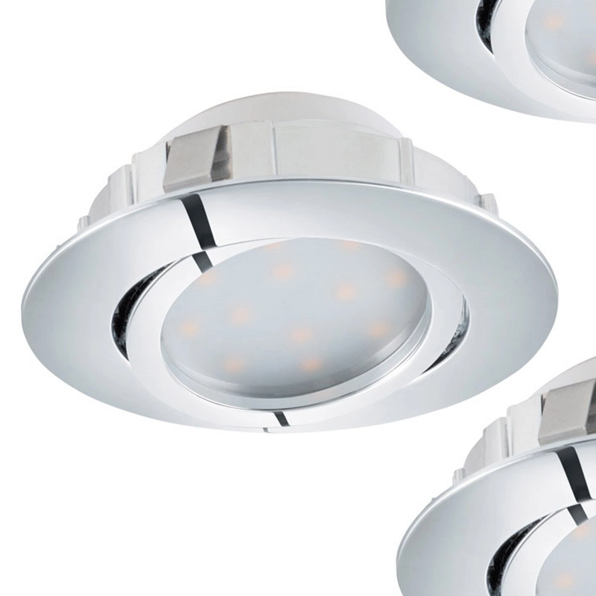 Led plafondspot Pineda Round (3x) 3x6w - 3000K - 8,4cm chroom Eglo 9002759958527