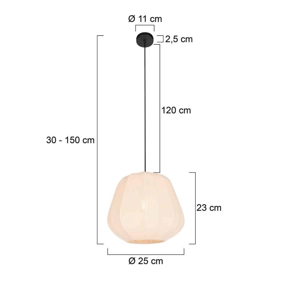 Hanglamp Sable crème Ø 25cm Steinhauer 8712746176414