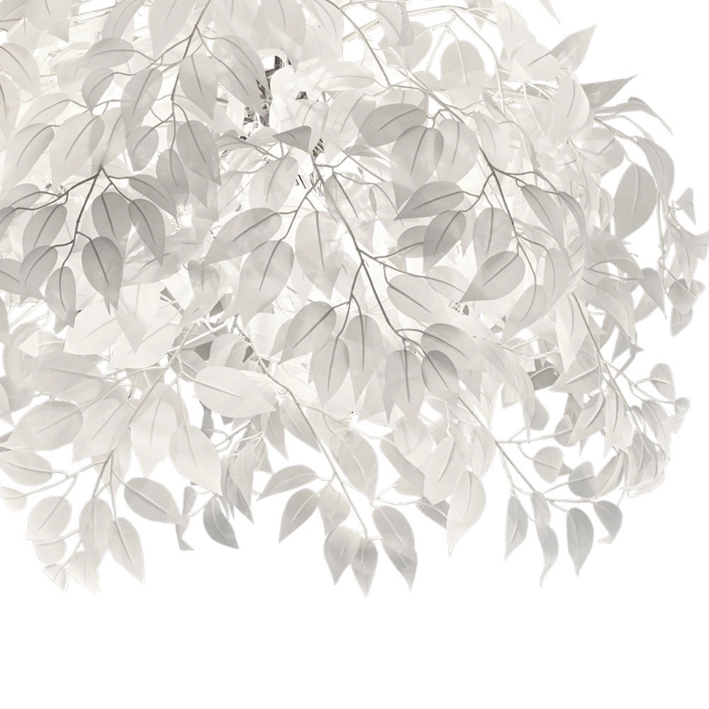Plafondlamp met blaadjes Leavy 70cm grijswit Trio 4017807299755