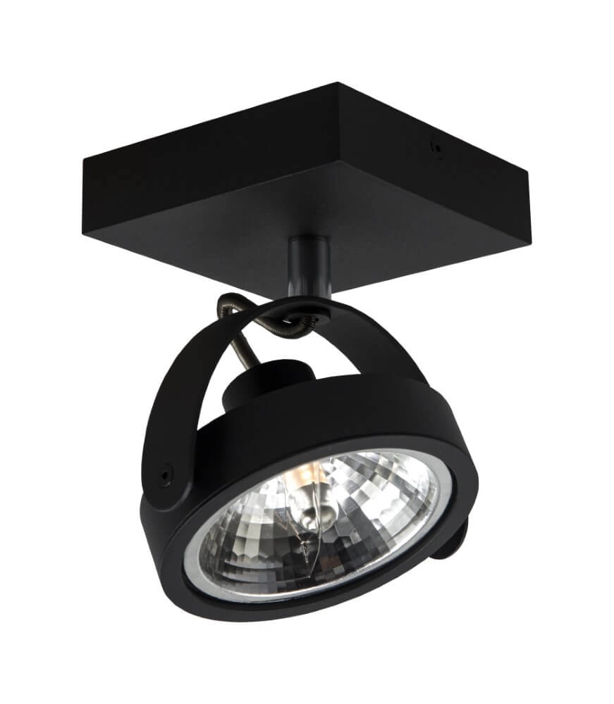 Opbouwspot Wajer enkel zwart Opbouwspot Wajer enkel zwart