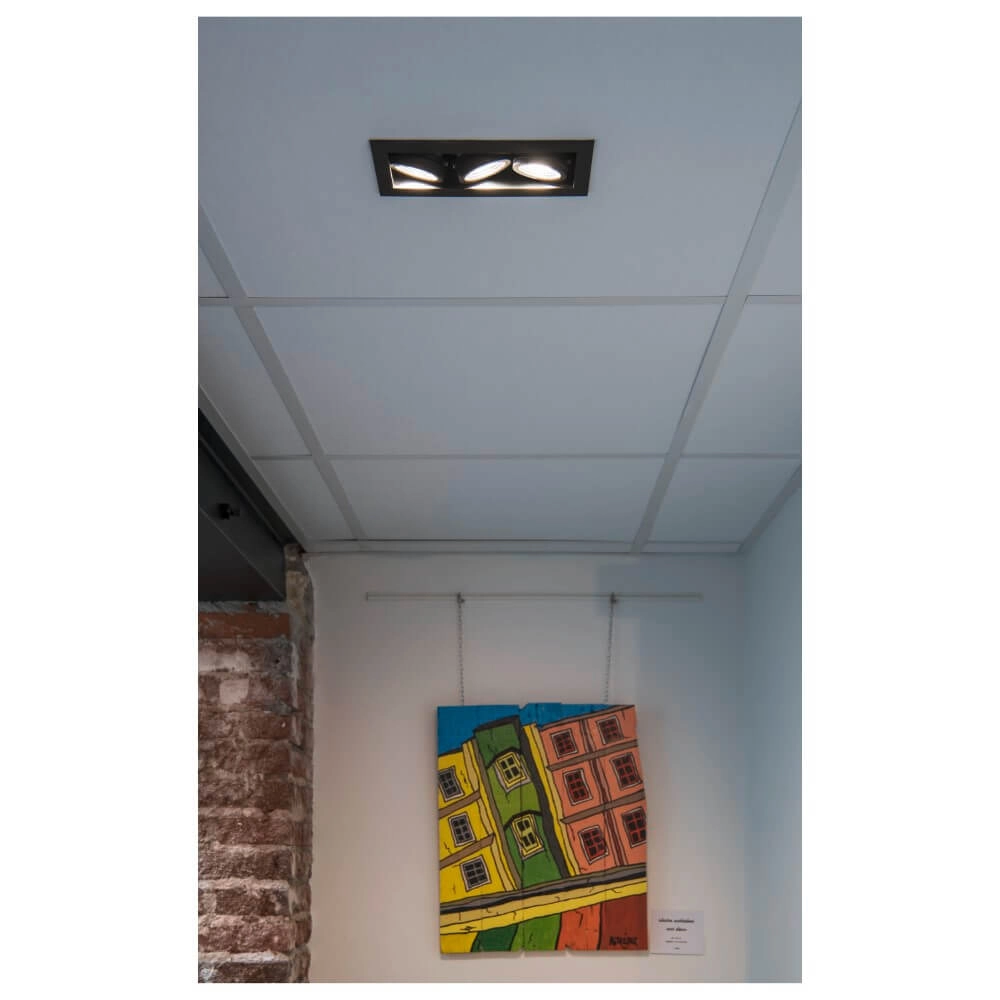 Vierkante led inbouwspot Kadux Triple 3x Led - zwart - 3000K SLV 4024163278867