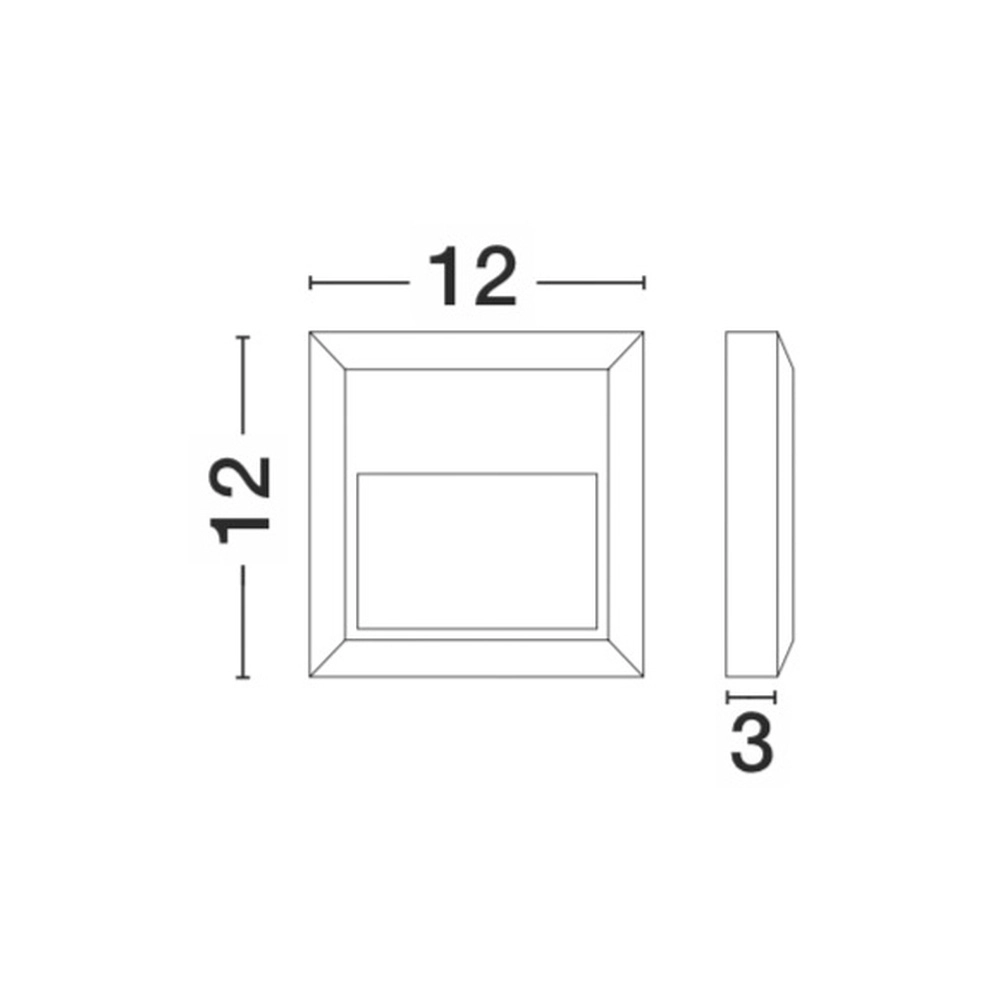 Vierkante wandlamp Pulsar grijs Lyora 5212017413048