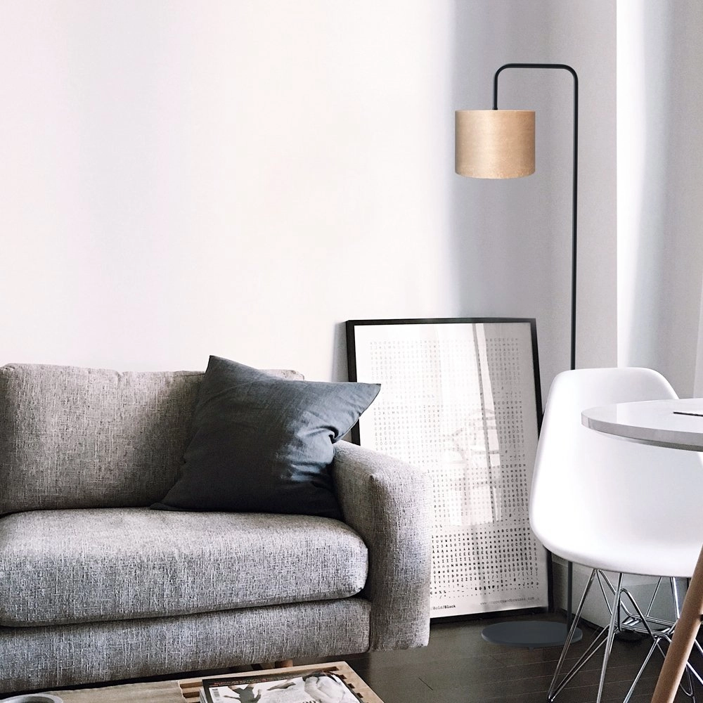 Vloer Schemerlamp Venus 152cm met zandkleurige lampenkap Masterlight 8718121246734