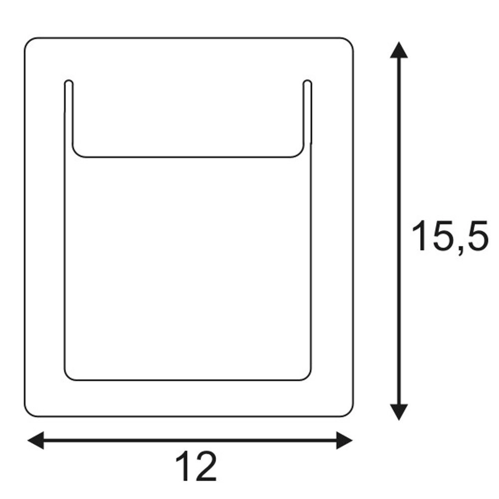 Vierkante inbouwlamp Downunder Pur 15,5cm wit SLV 4024163134866