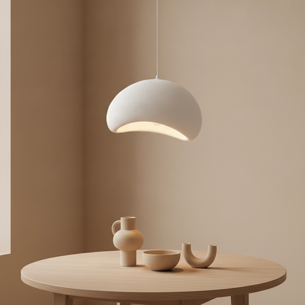 Natuurlijke hanglamp Aere wit 50cm