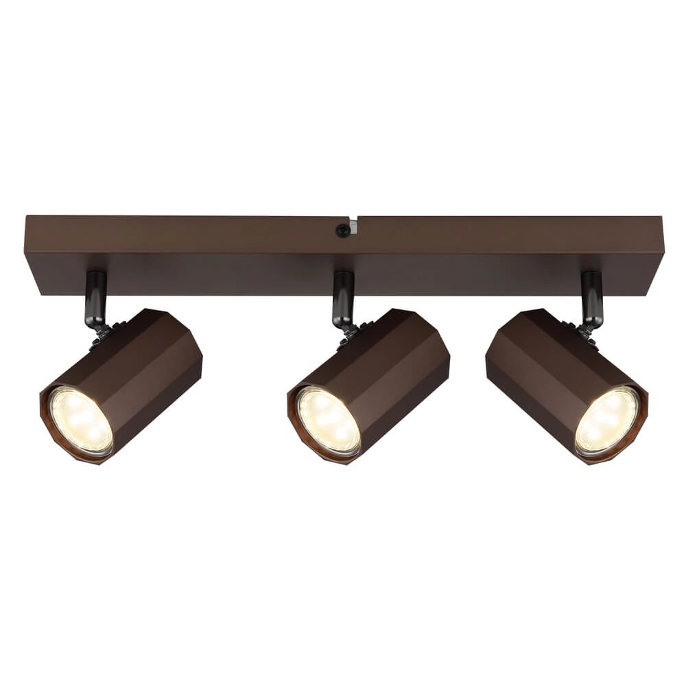 Bronzen plafondlamp James 3-lichts Globo 9007371450886
