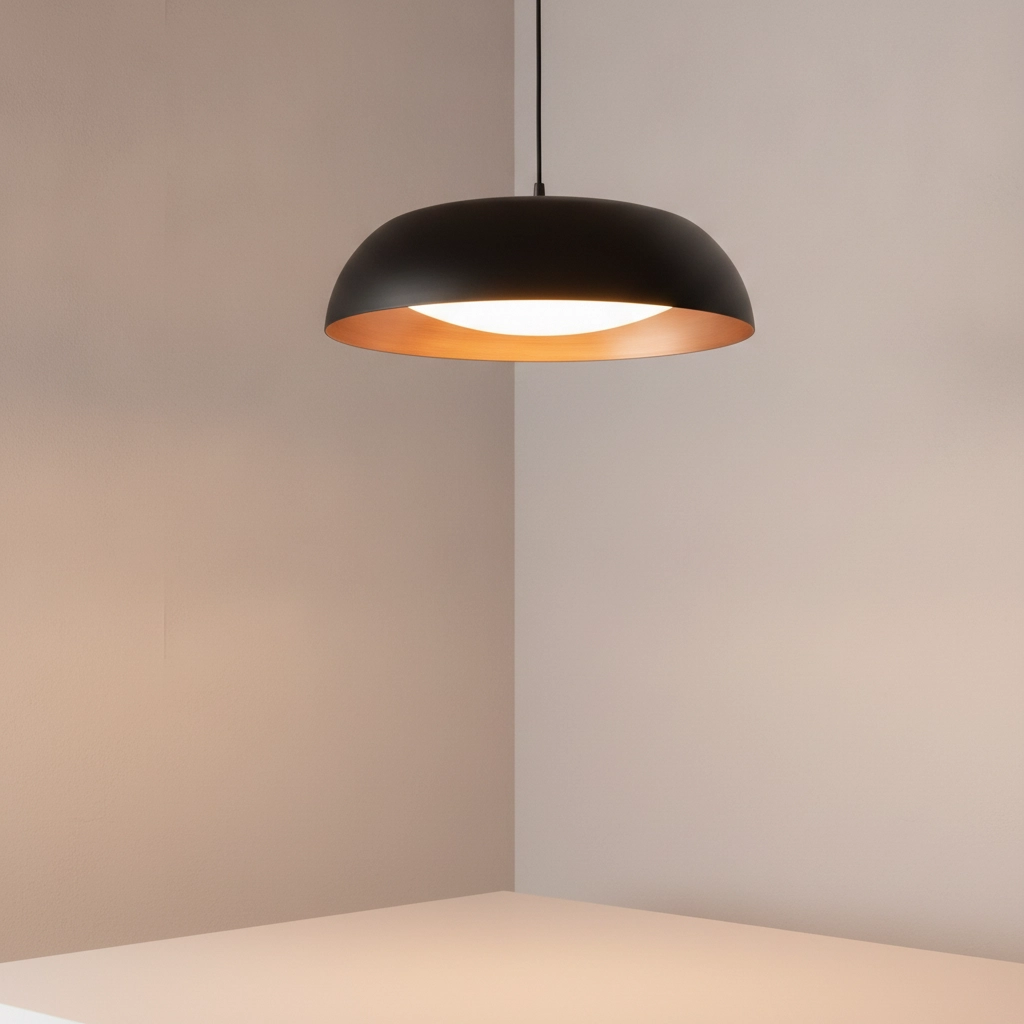 Design hanglamp Landon zwart met koper