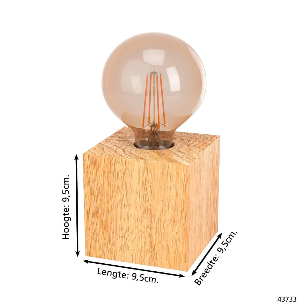 Tafellamp Prestwick 2 Licht hout Eglo 9002759437336