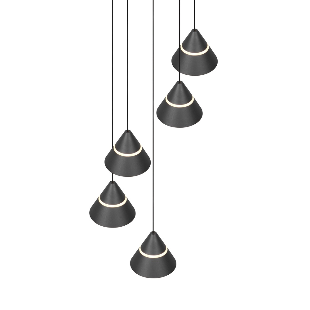 Design hanglamp Romeo 5-lichts zwart Trio 4017807667806
