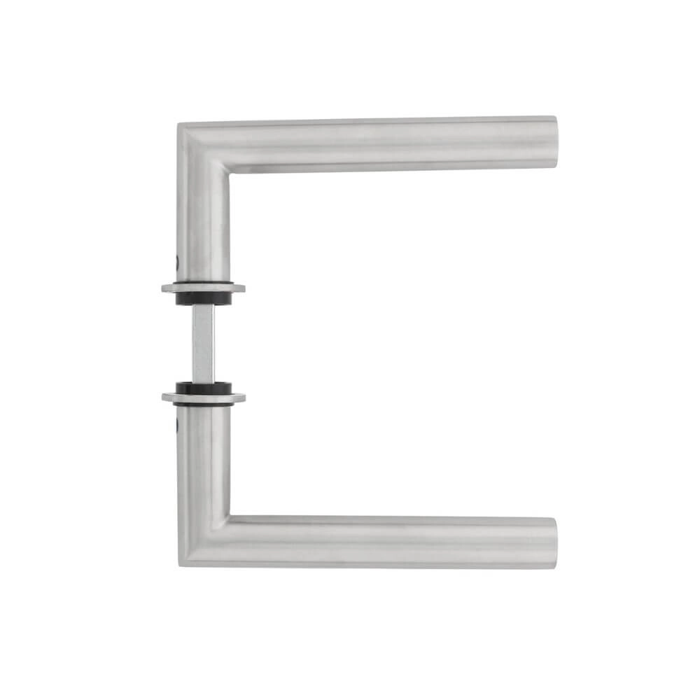 Deurklink Jura met klein rond rozet RVS Intersteel 8714186558027