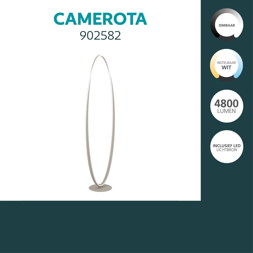 Design vloerlamp Camerota zand bruin Eglo 9008606391363