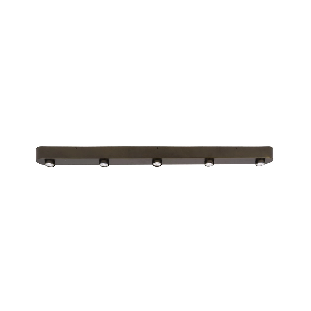 5-lichts opbouwspot Bar Sienna bruin Lyora 8716803510944