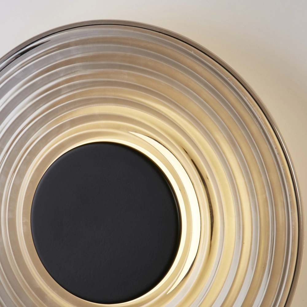 Wandlamp Cleo zwart en smoke glas Searchlight 5053423298238